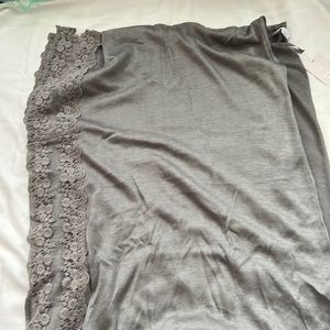 LC Lauren Conrad Gray Shawl Beach Cover Up